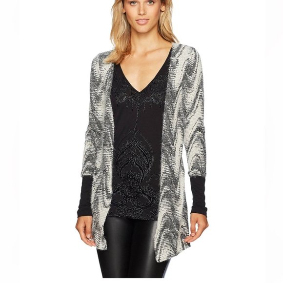 Desigual Essentials Knitted Long Sleeve T-Shirt Open Cardigan - Picture 1 of 11